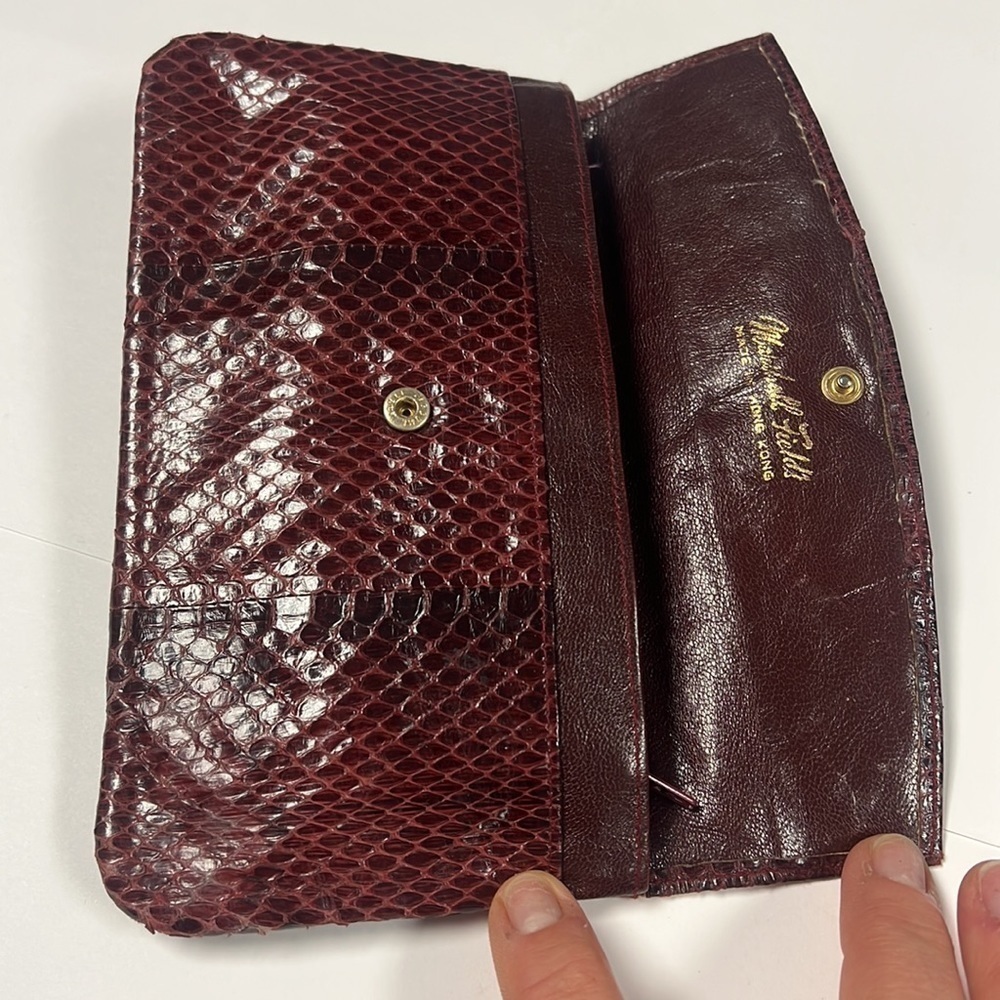 Marshall Field’s Vintage Python Snakeskin Clutch … - image 6